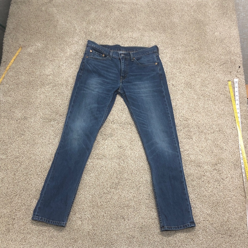 Levi's 511 Men's Straight Jeans Blue 32 x 32 washed with fading & whisker